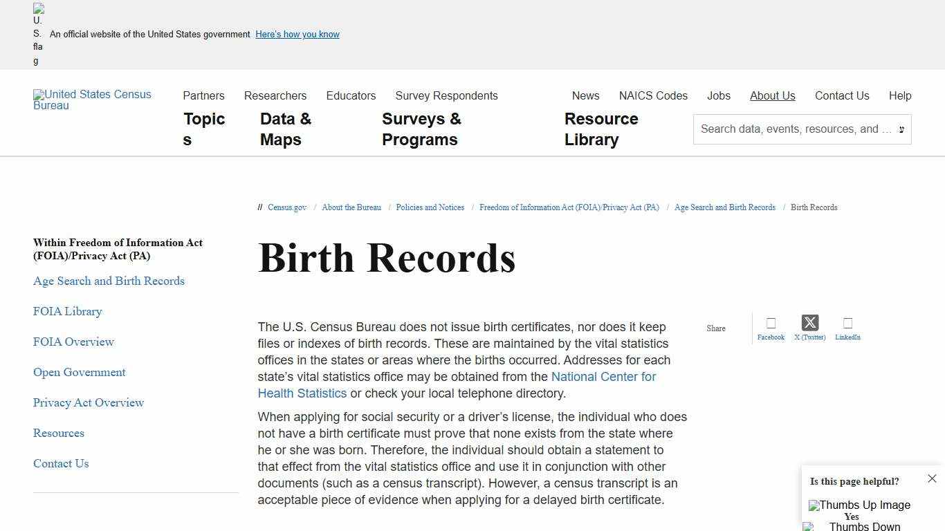 Birth Records
